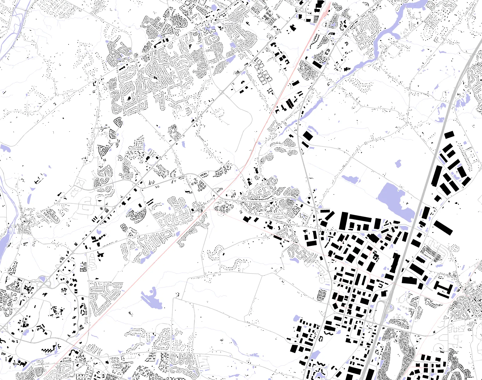 South Brunswick figure ground plan
