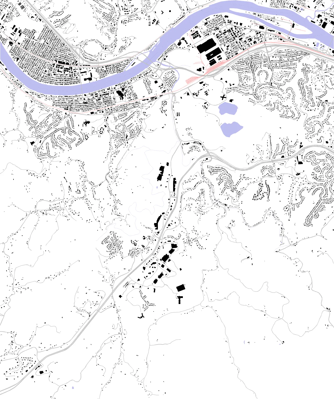South Charleston figure ground plan