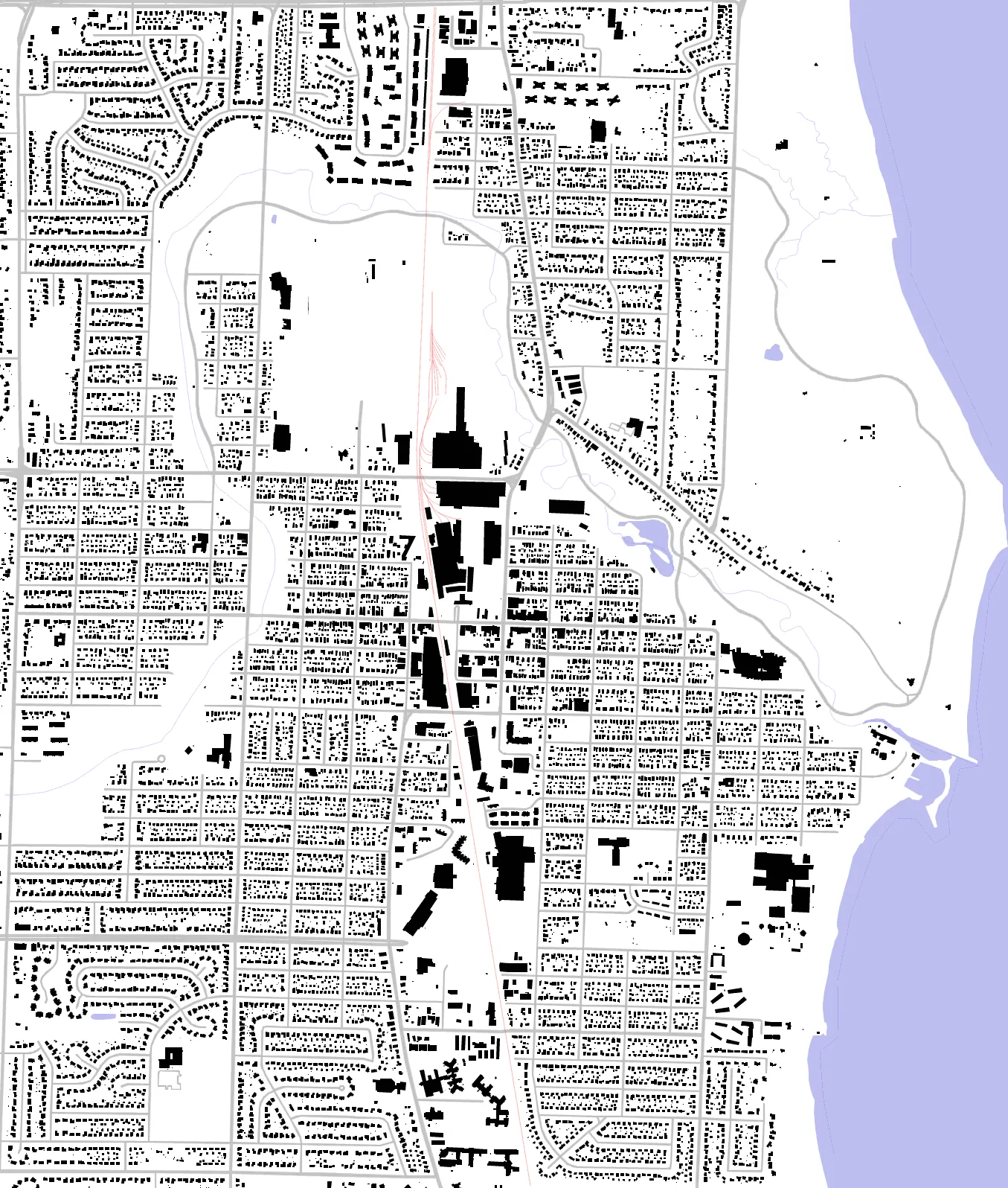 South Milwaukee figure ground plan
