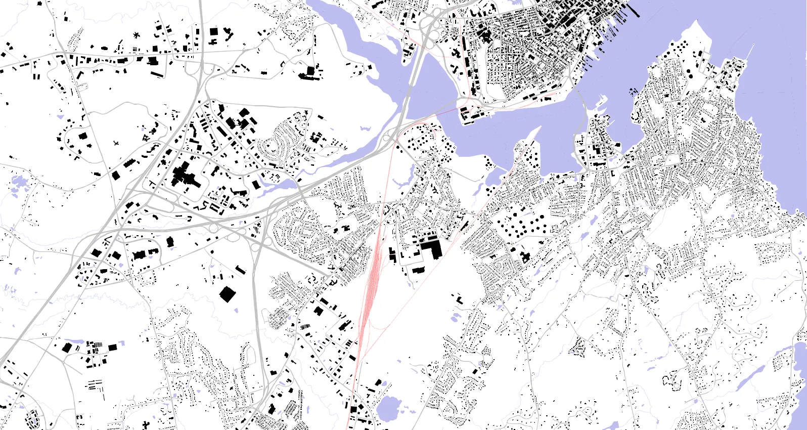 South Portland figure ground plan