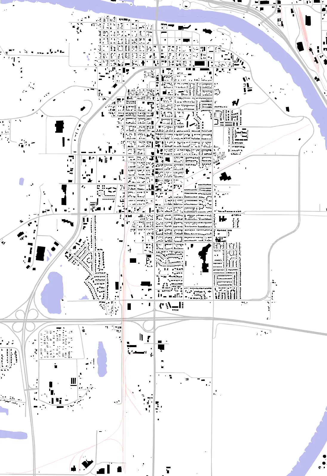 South Sioux City figure ground plan