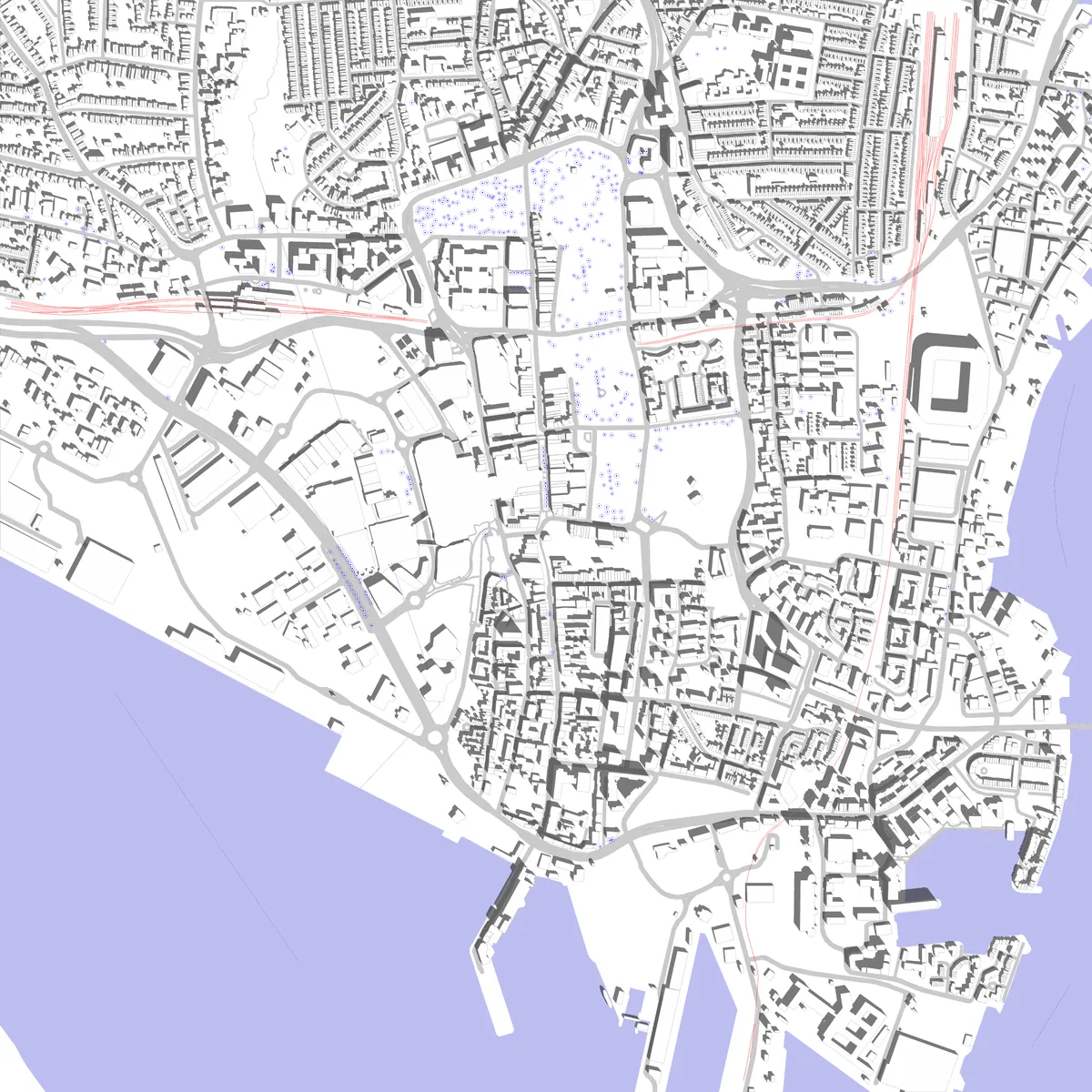 Southampton site plan (2.5 km)