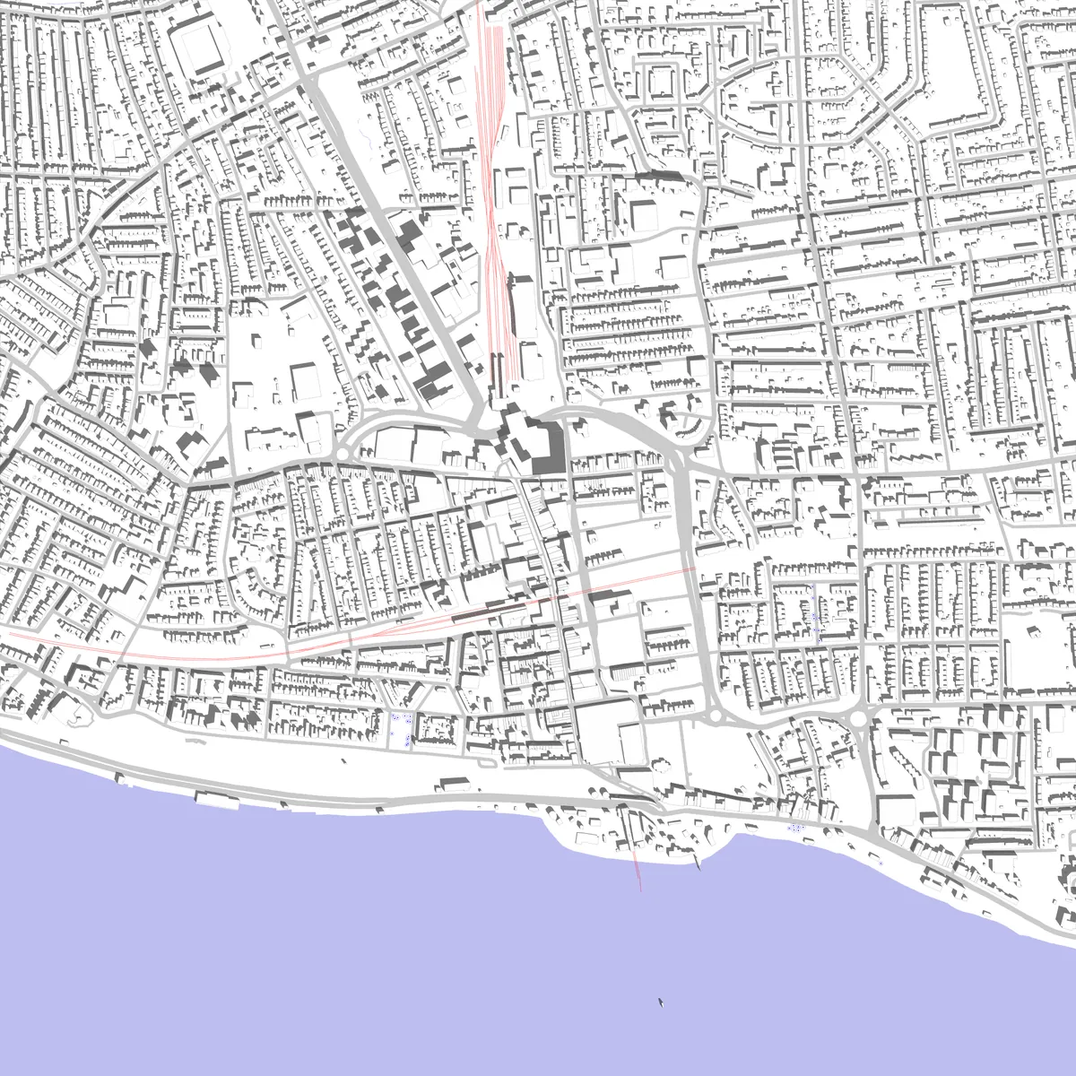 Southend-on-Sea site plan (2.5 km)