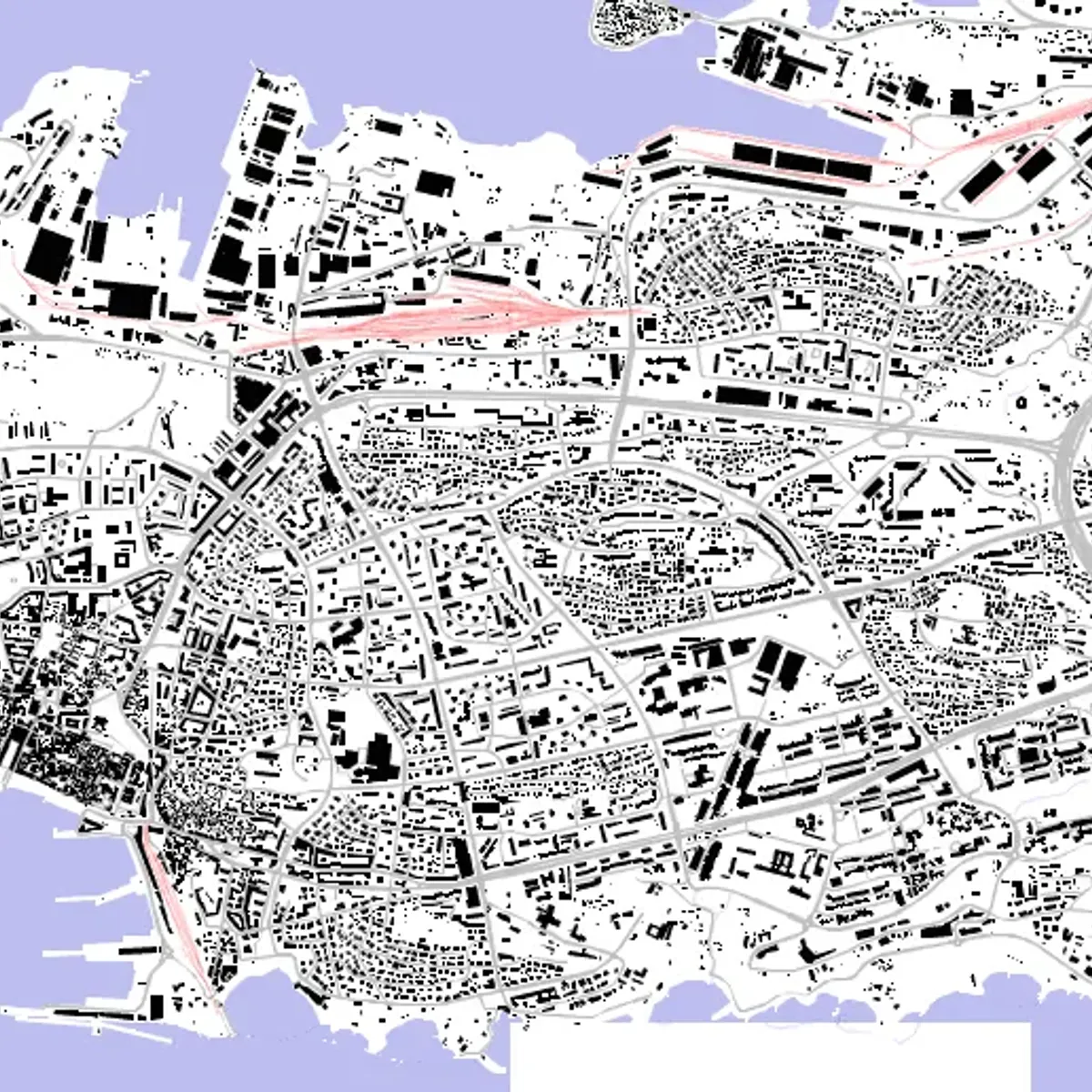 Split Architectural Map | ready-to-draw layered vectors | CAD ATLAS