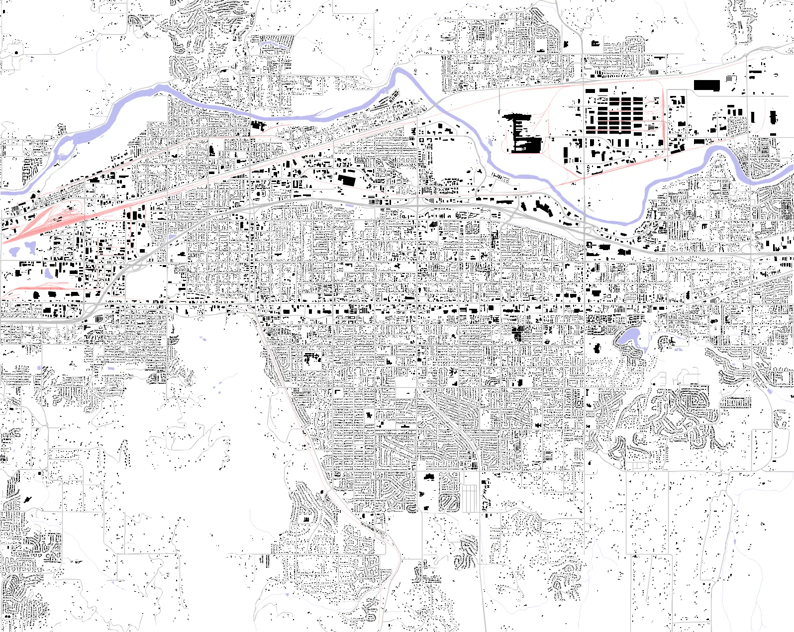 Spokane Valley figure ground plan