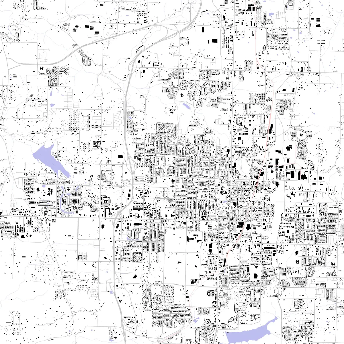 Springdale Quad Map Springdale Architectural Map | ready-to-draw layered vectors | CAD ATLAS