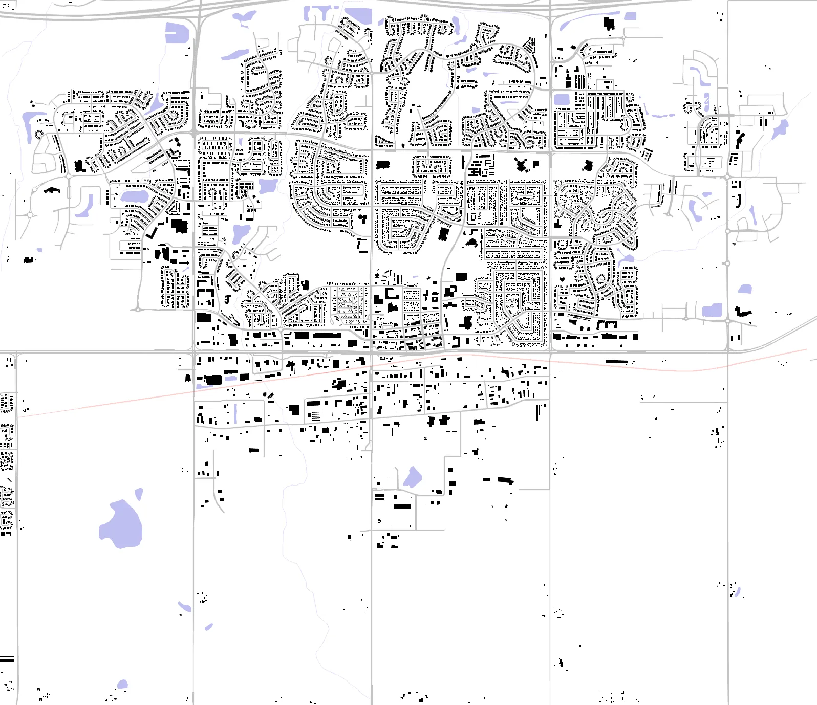 Spruce Grove figure ground plan