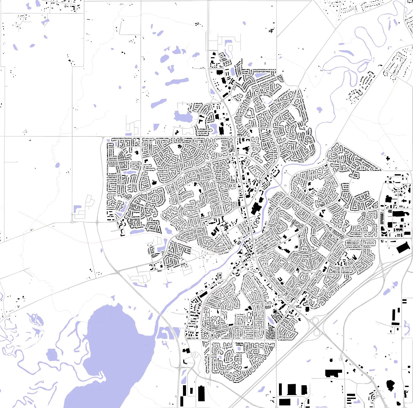 St. Albert figure ground plan