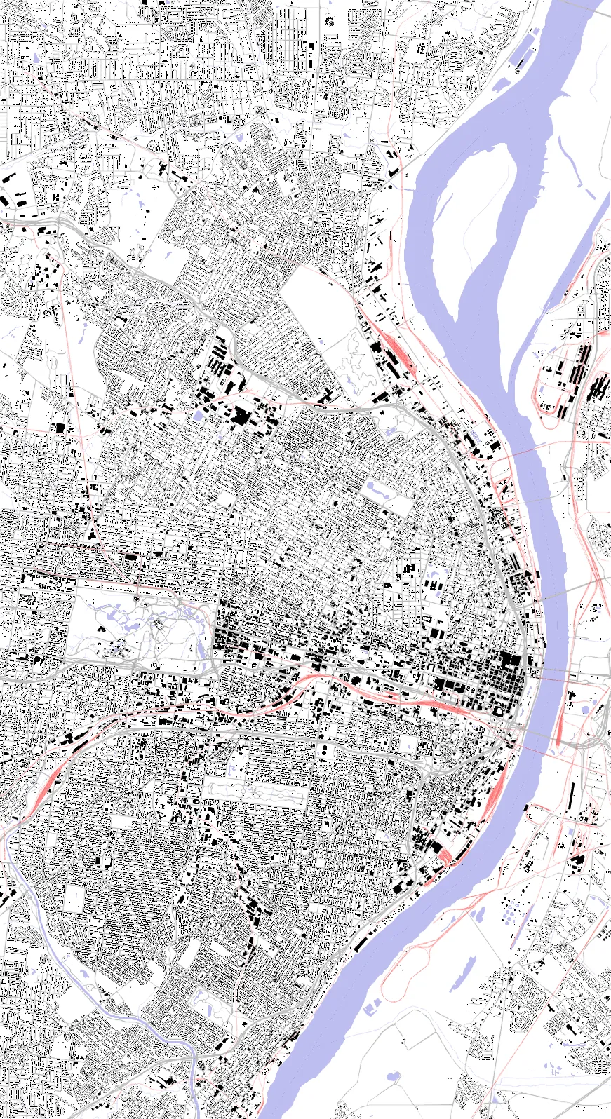 St. Louis figure ground plan