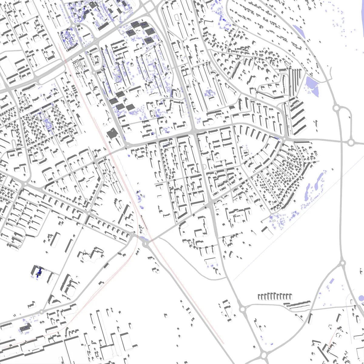 Stalowa Wola plan zagospodarowania (2,5 km)