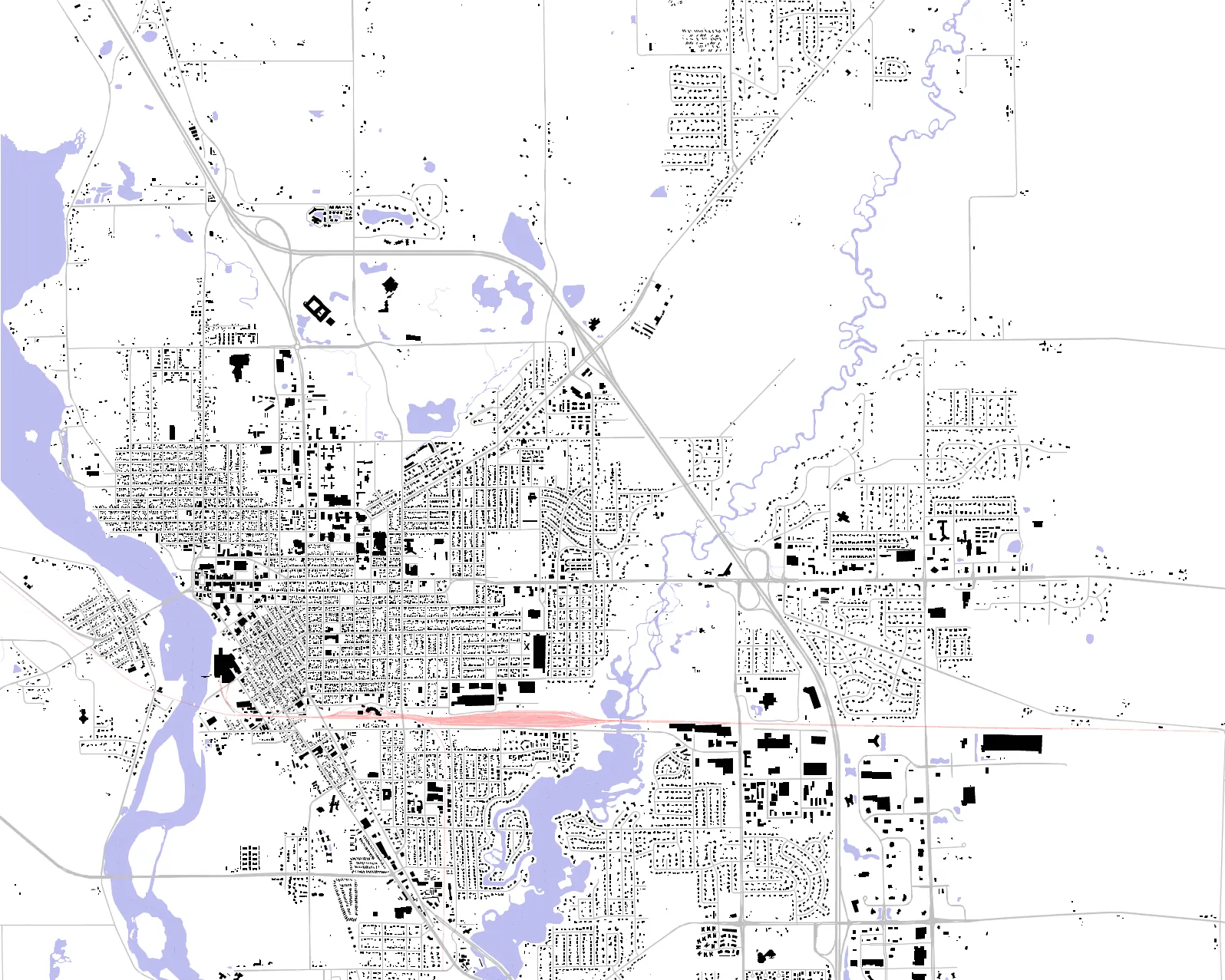 Stevens Point figure ground plan