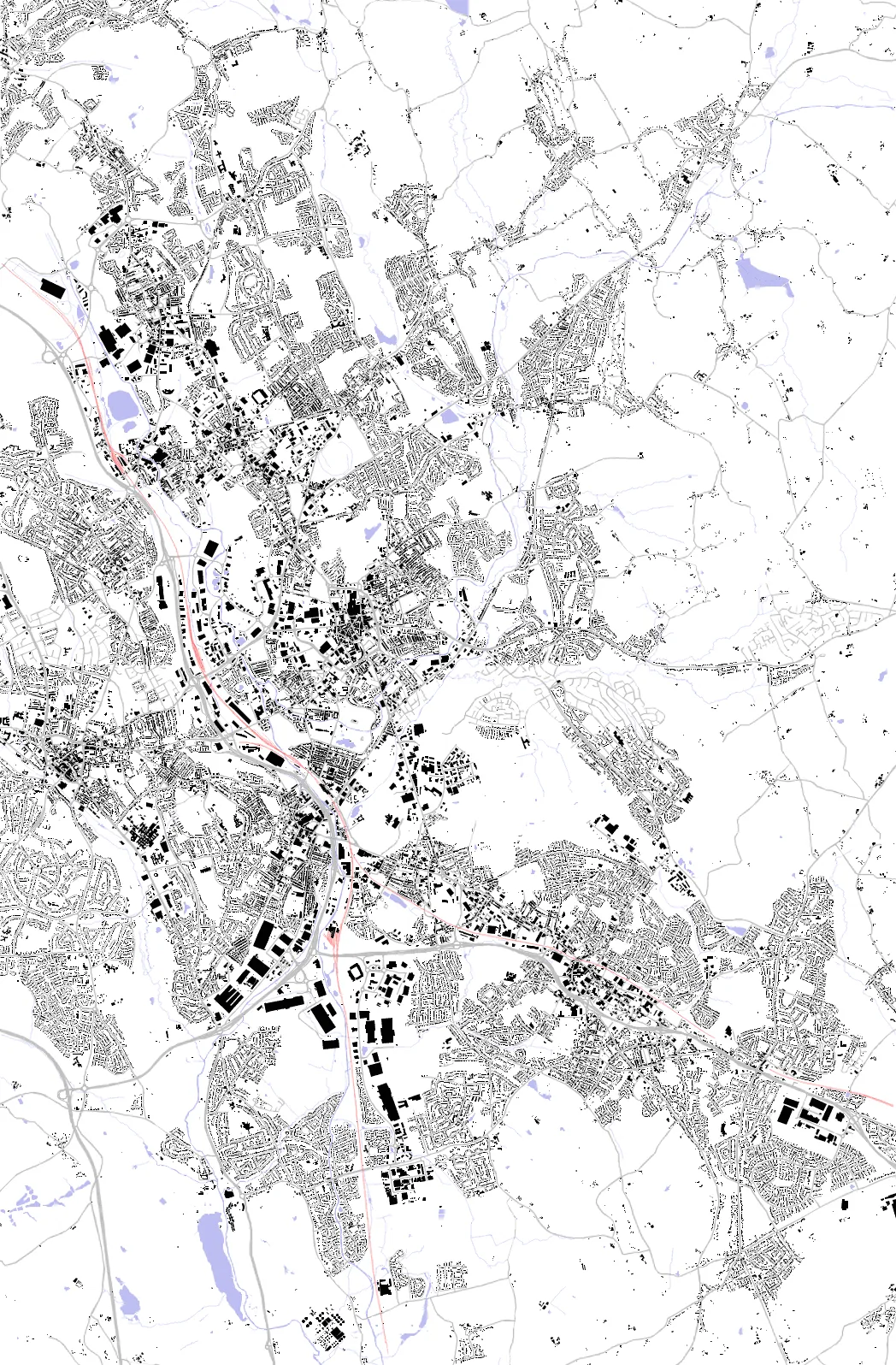 Stoke-on-Trent figure ground plan