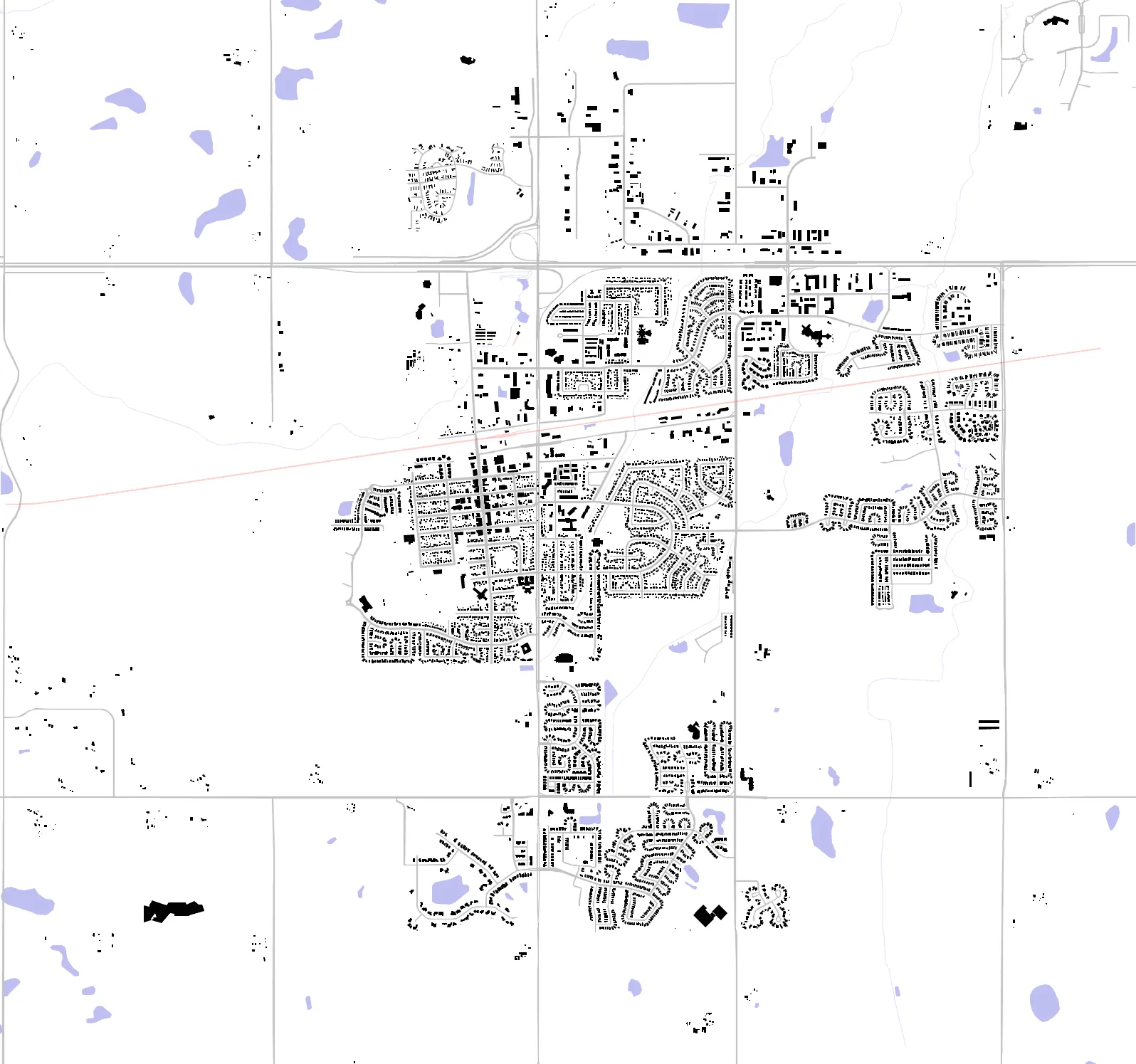 Stony Plain figure ground plan