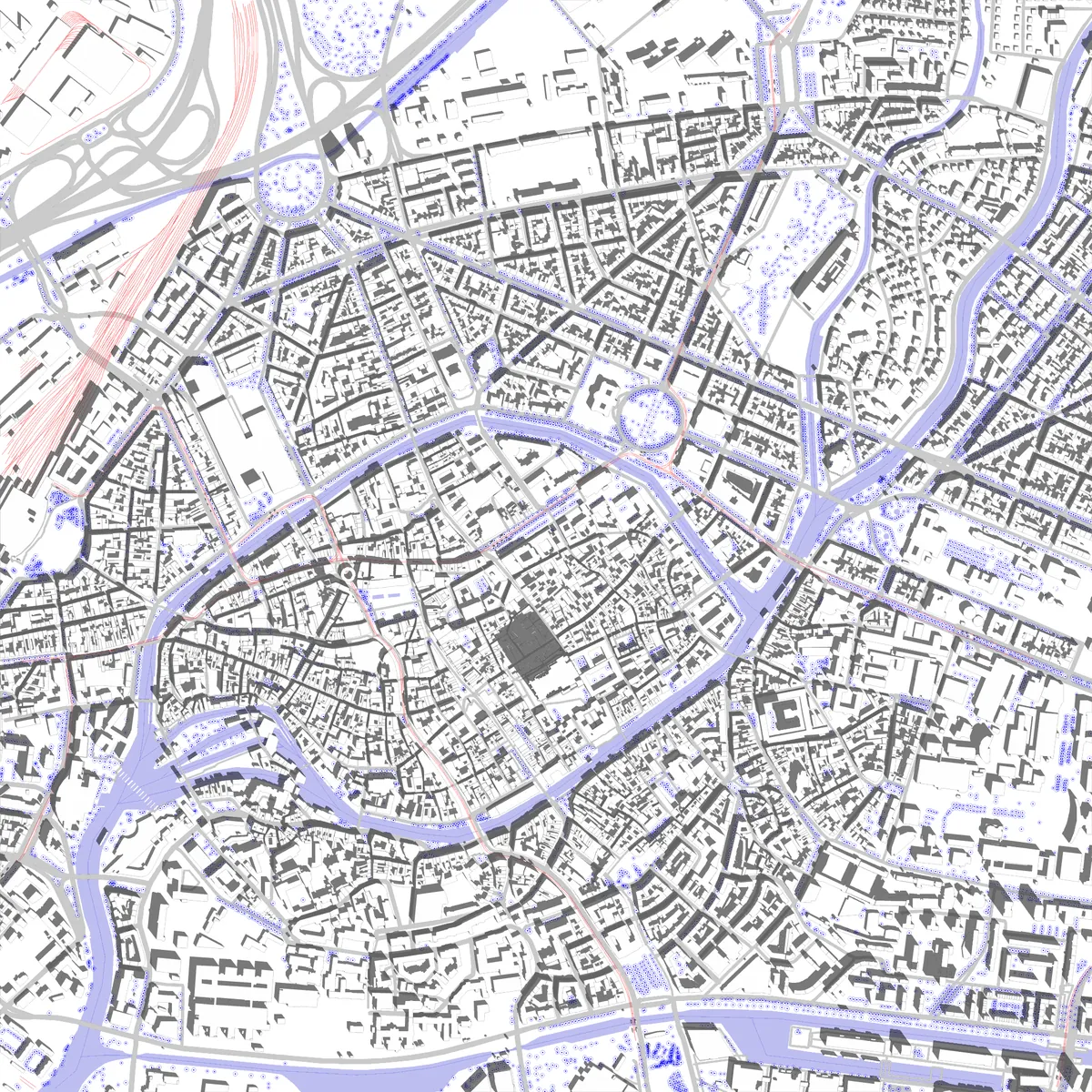 Strasbourg plan de situation (2,5 km)