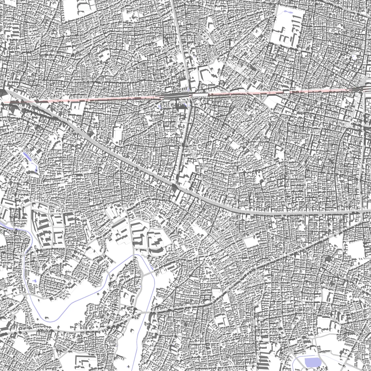Suginami site plan (2.5 km)