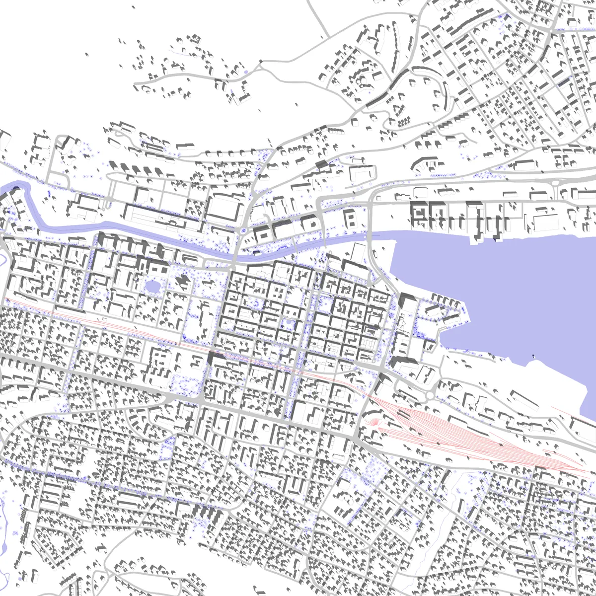 Sundsvall situationsplan (2,5 km)