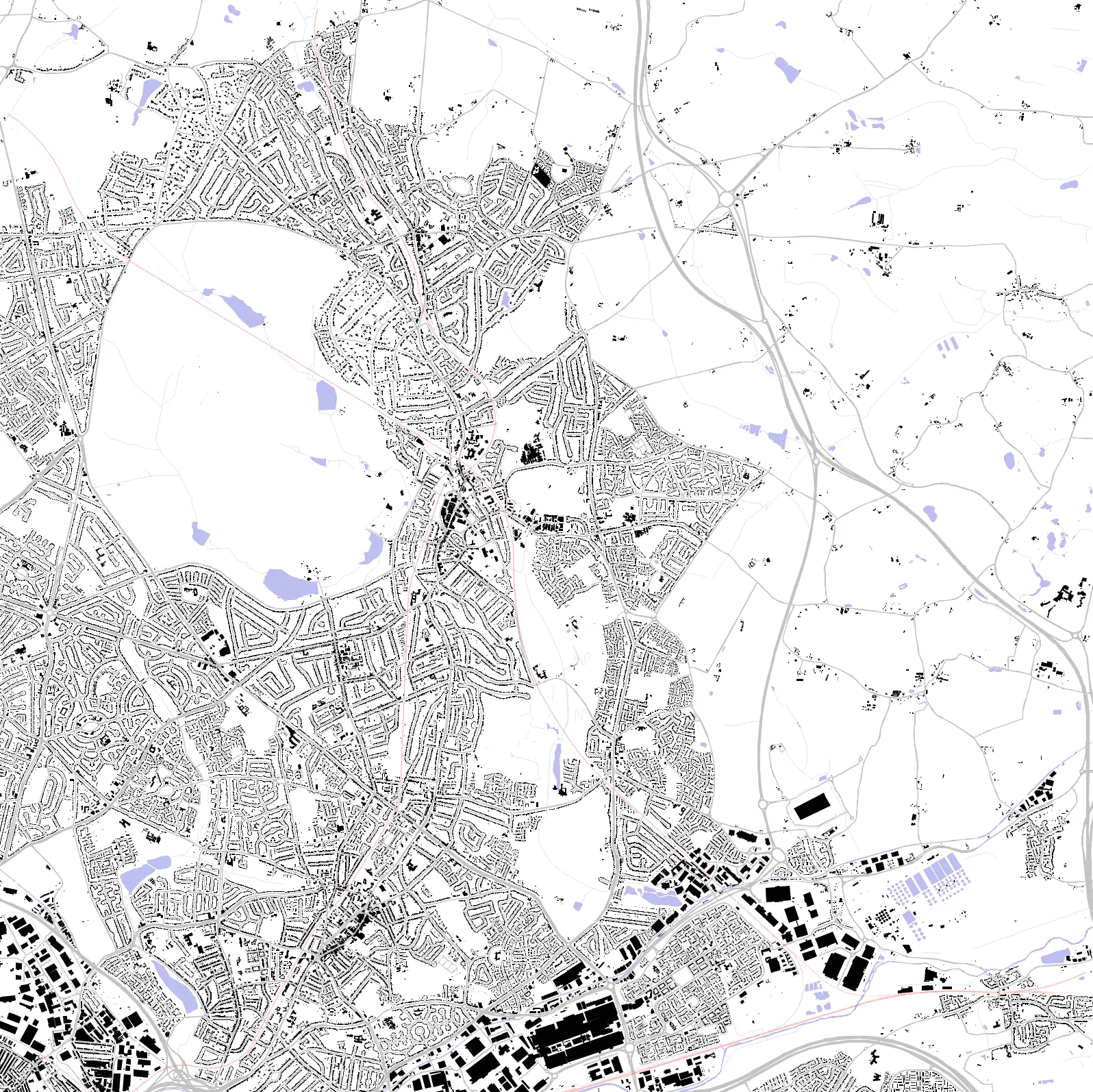 Sutton Coldfield figure ground plan