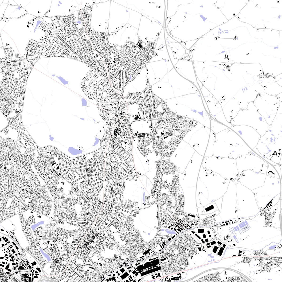 Sutton Coldfield Figure Ground Plan | ready-to-draw layered vectors ...
