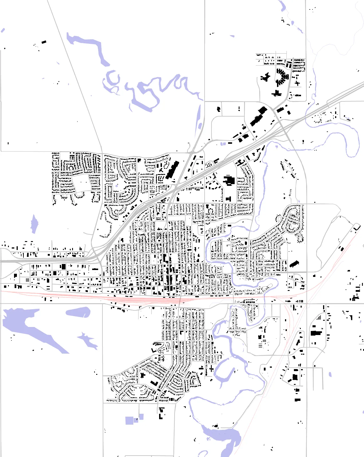Swift Current figure ground plan
