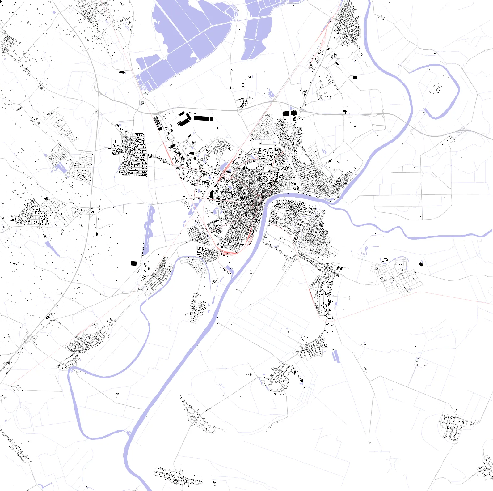 Szeged figure ground plan