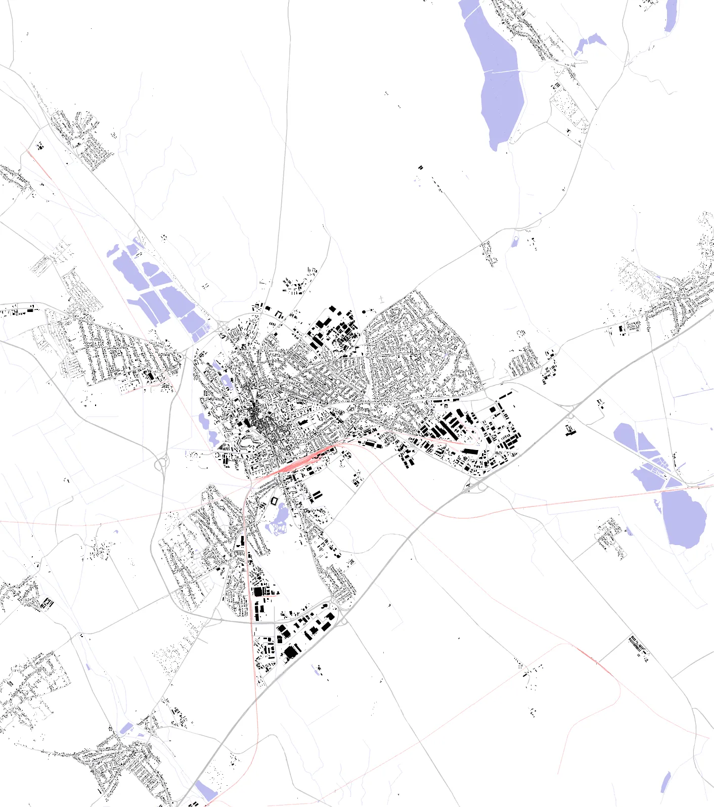 Székesfehérvár figure ground plan