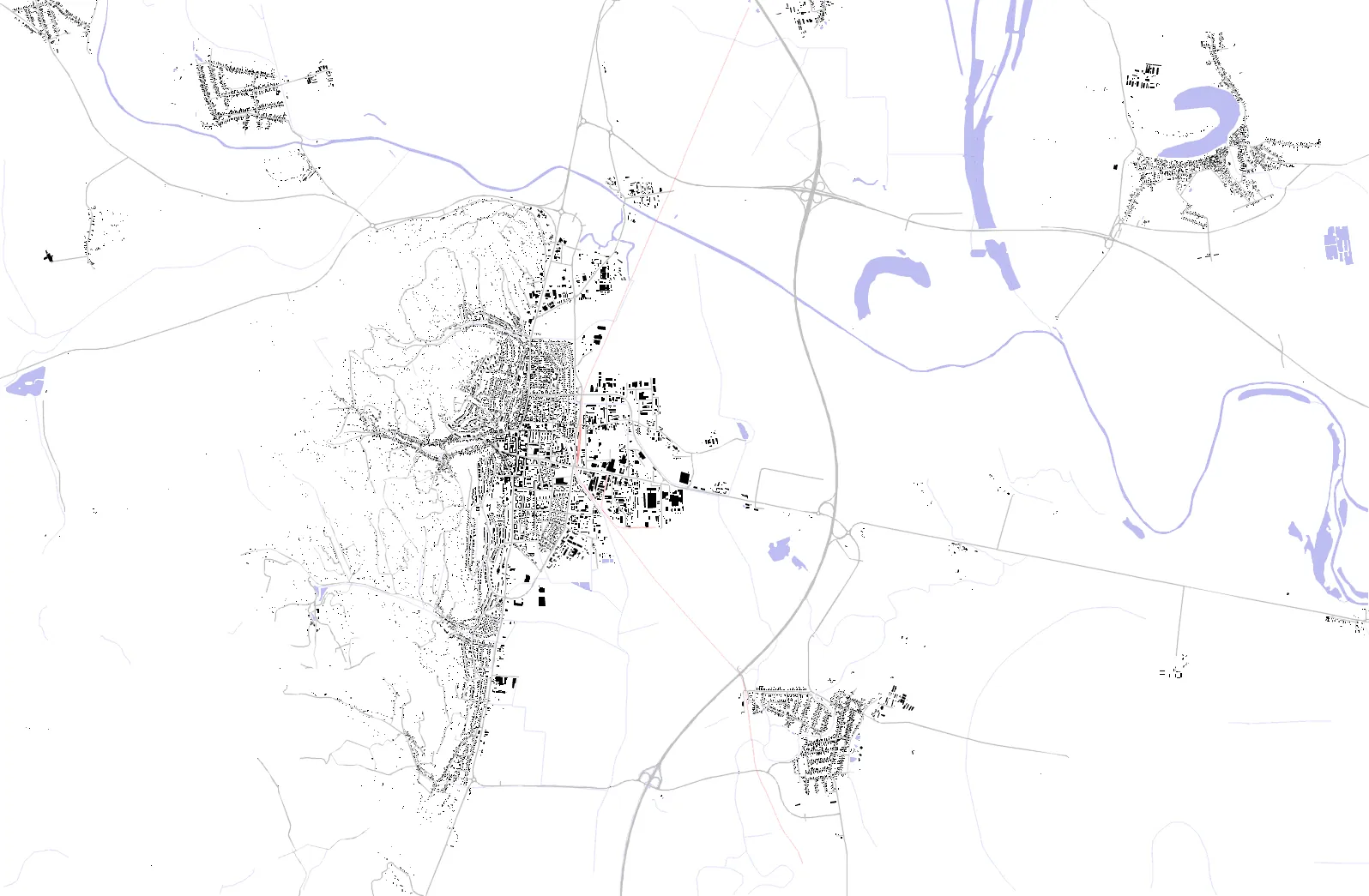 Szekszárd figure ground plan