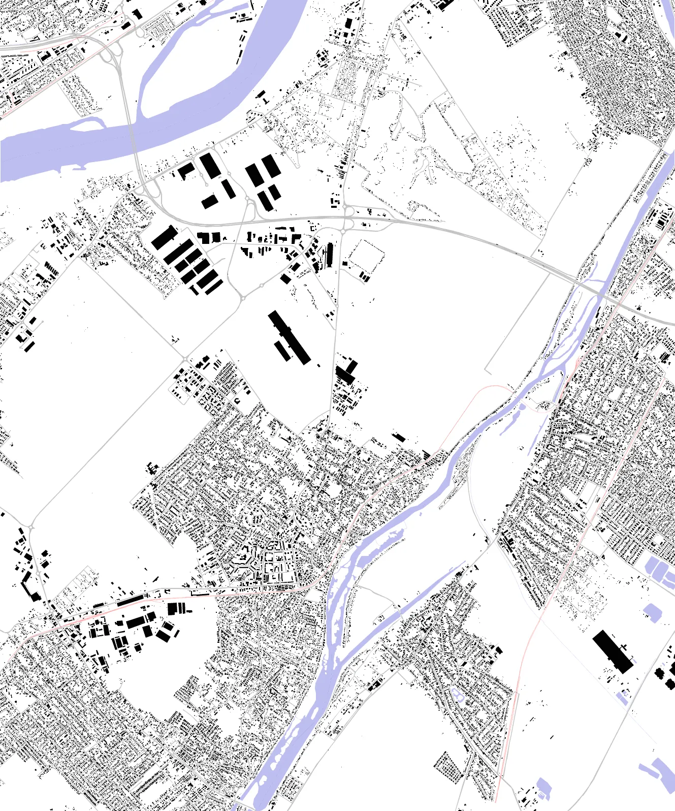 Szigetszentmiklós figure ground plan