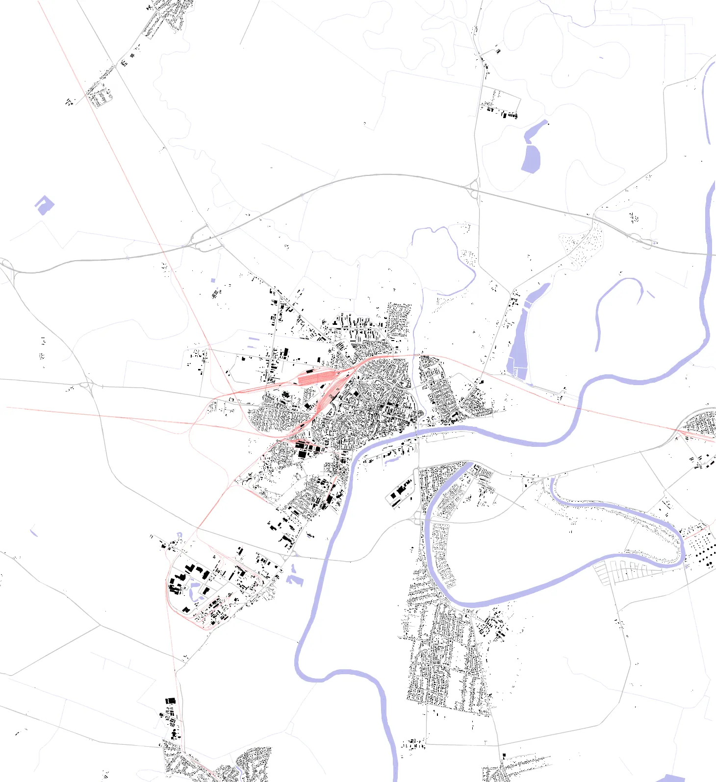 Szolnok figure ground plan