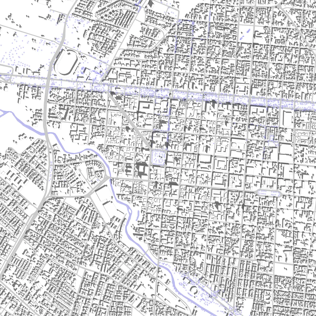Talca plano de situación (2.5 km)