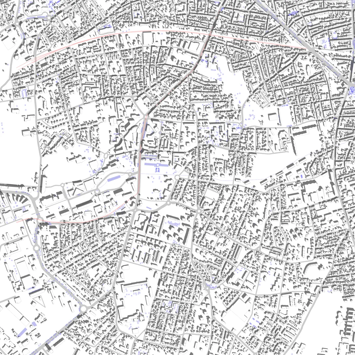 Talence plan de situation (2,5 km)