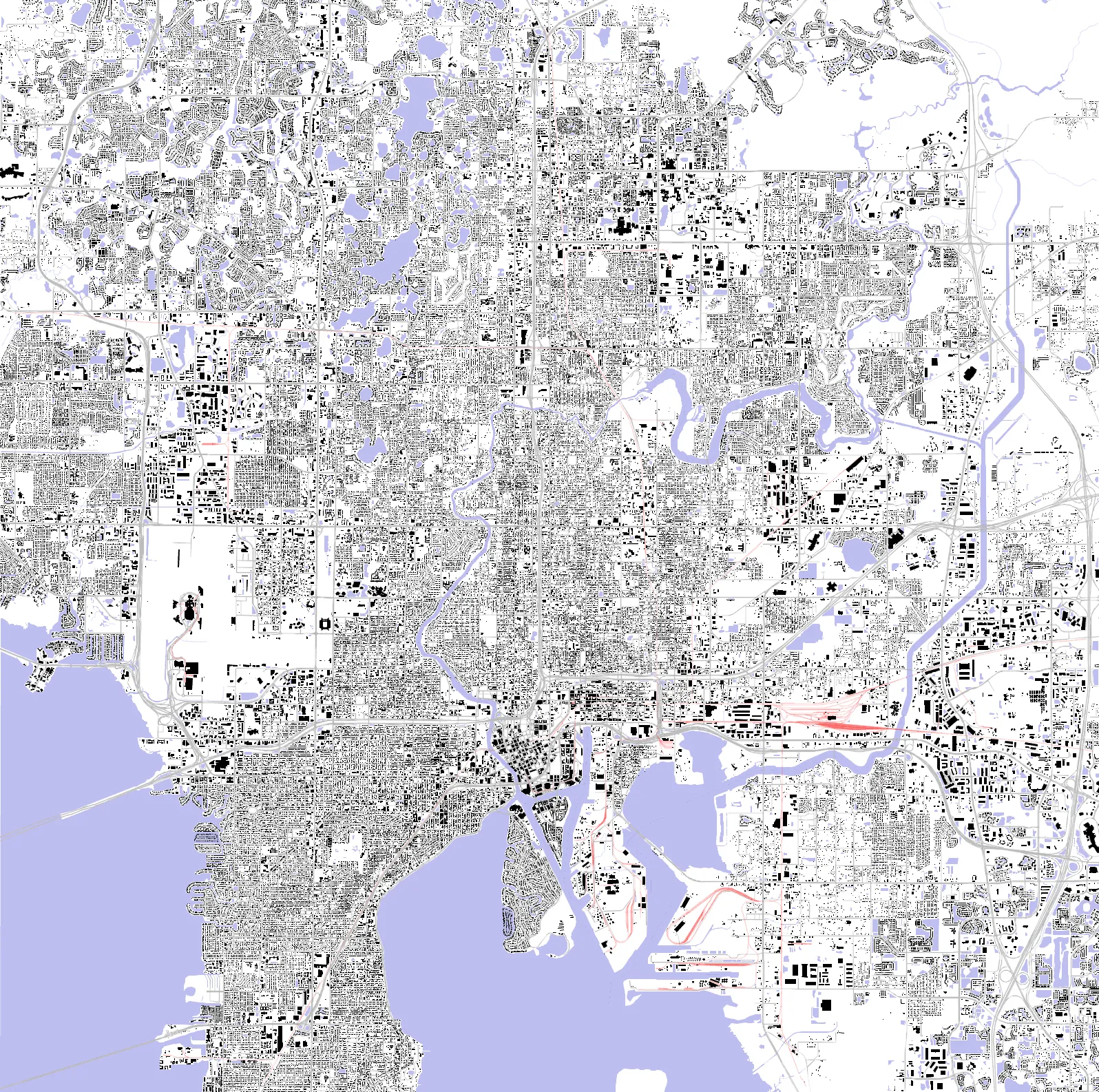 Tampa figure ground plan