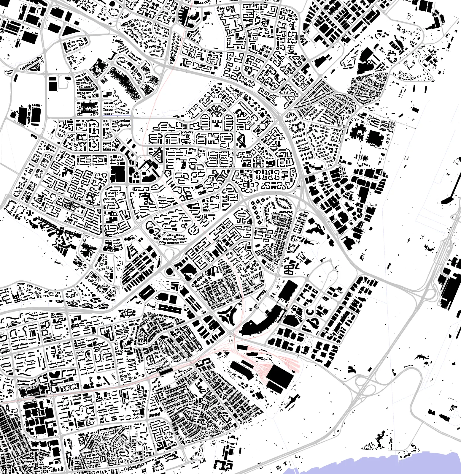 Tampines figure ground plan
