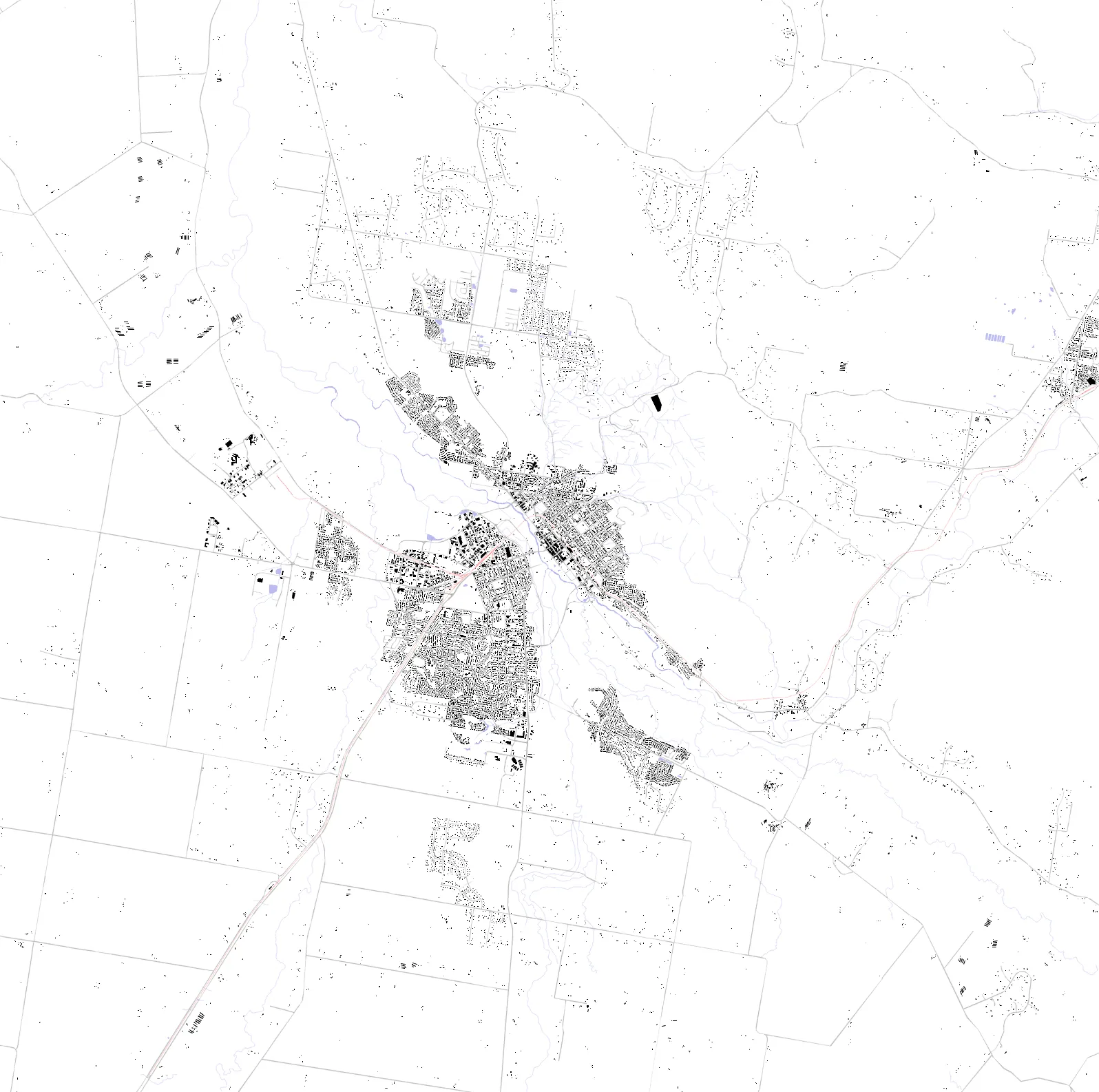 Tamworth figure ground plan
