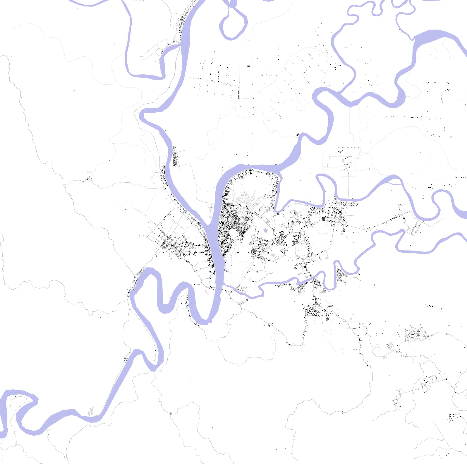 Tanjung Selor figure ground plan