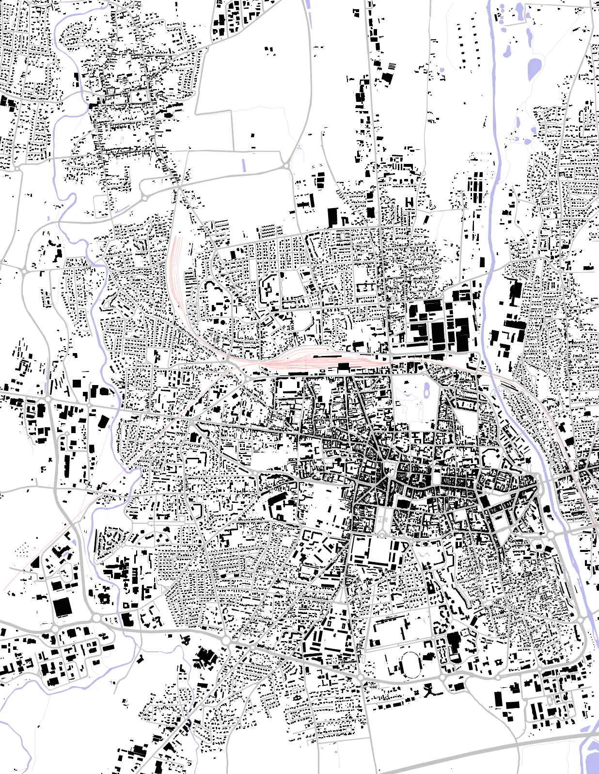 Tarbes figure ground plan