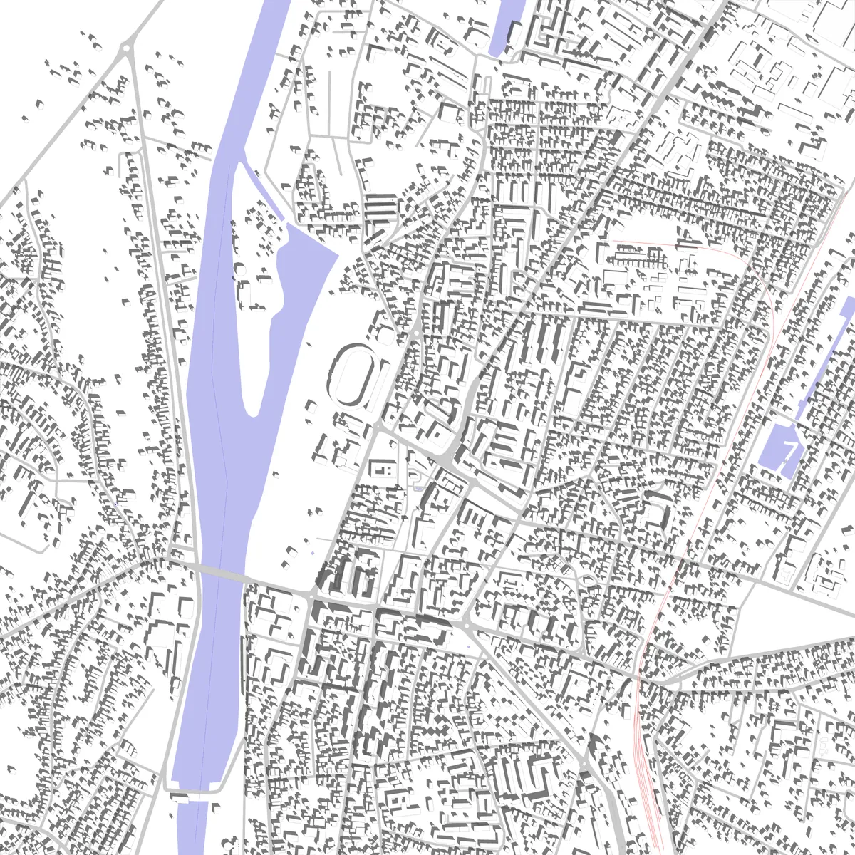 Târgu Jiu site plan (2.5 km)