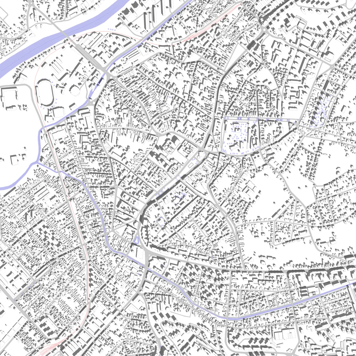 Târgu Mureș site plan (2.5 km)