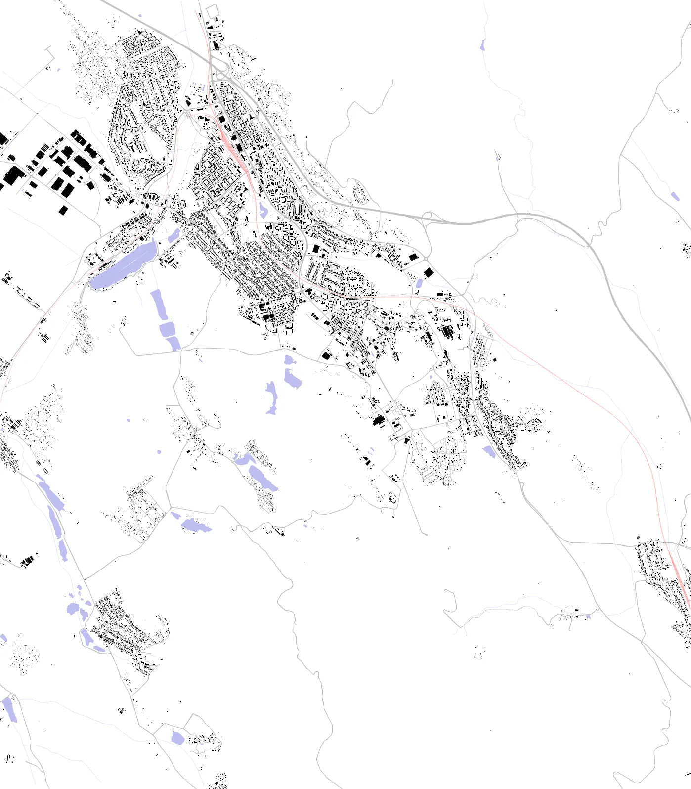 Tatabánya figure ground plan