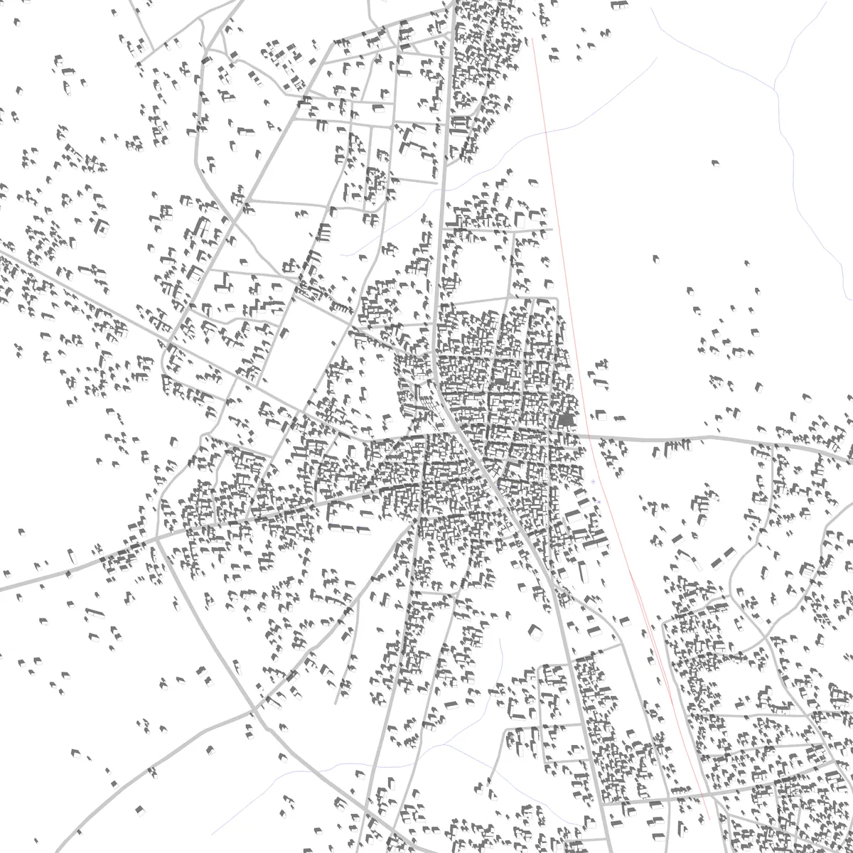 Tchaourou site plan (2.5 km)