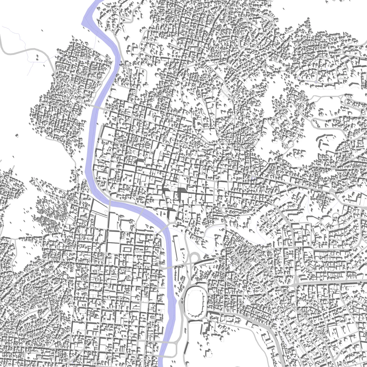 Tegucigalpa plano de situación (2.5 km)