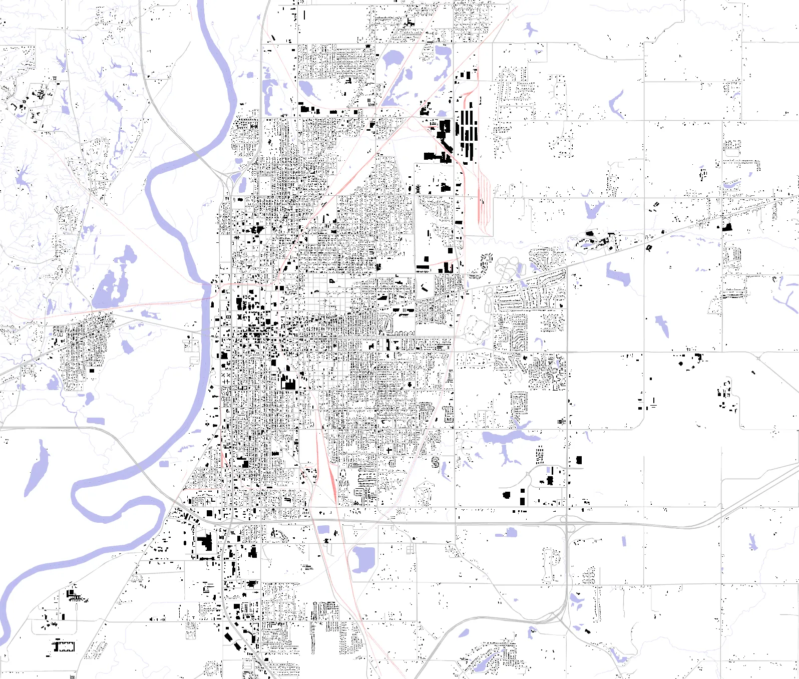 Terre Haute figure ground plan