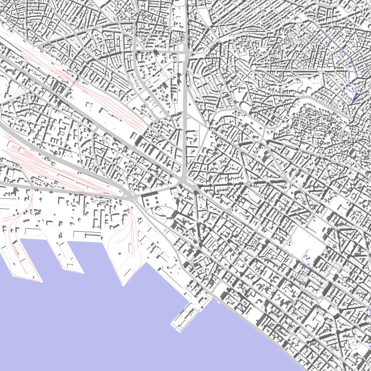 Θεσσαλονίκη: χαρτογραφικό υπόβαθρο (2,5 km)