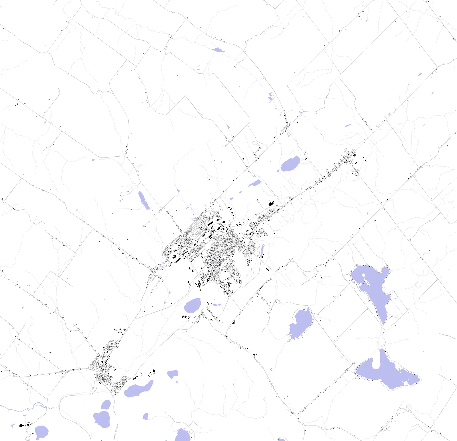 Thetford Mines figure ground plan