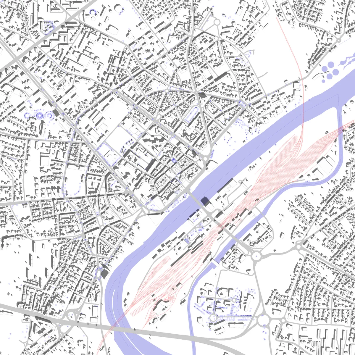 Thionville site plan (2.5 km)