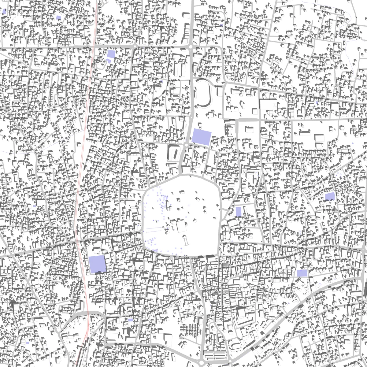 Thrissur site plan (2.5 km)