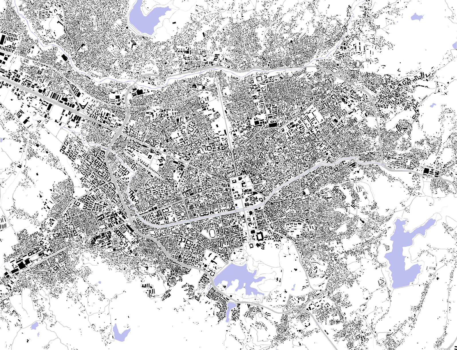 Tirana figure ground plan