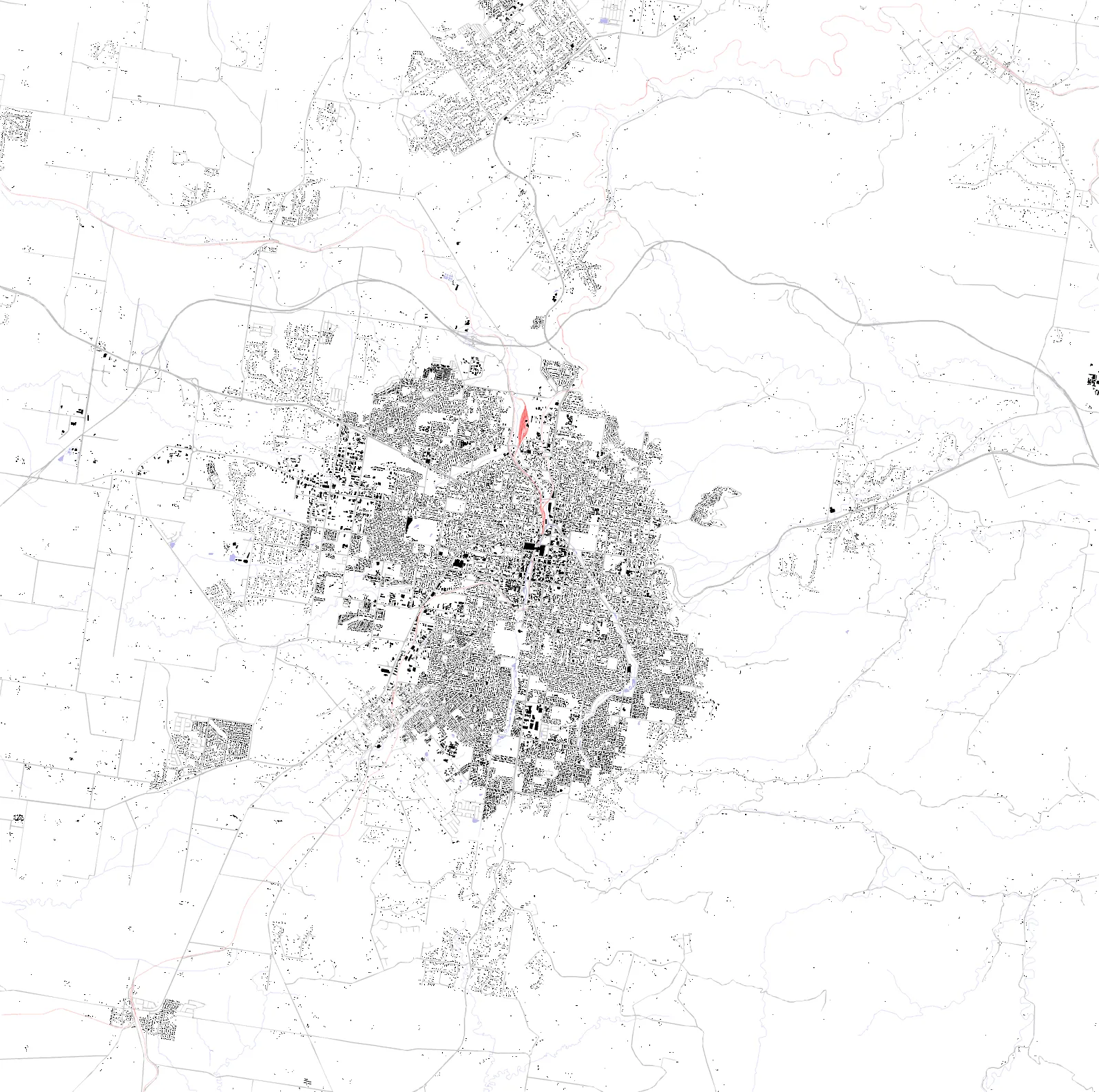 Toowoomba figure ground plan