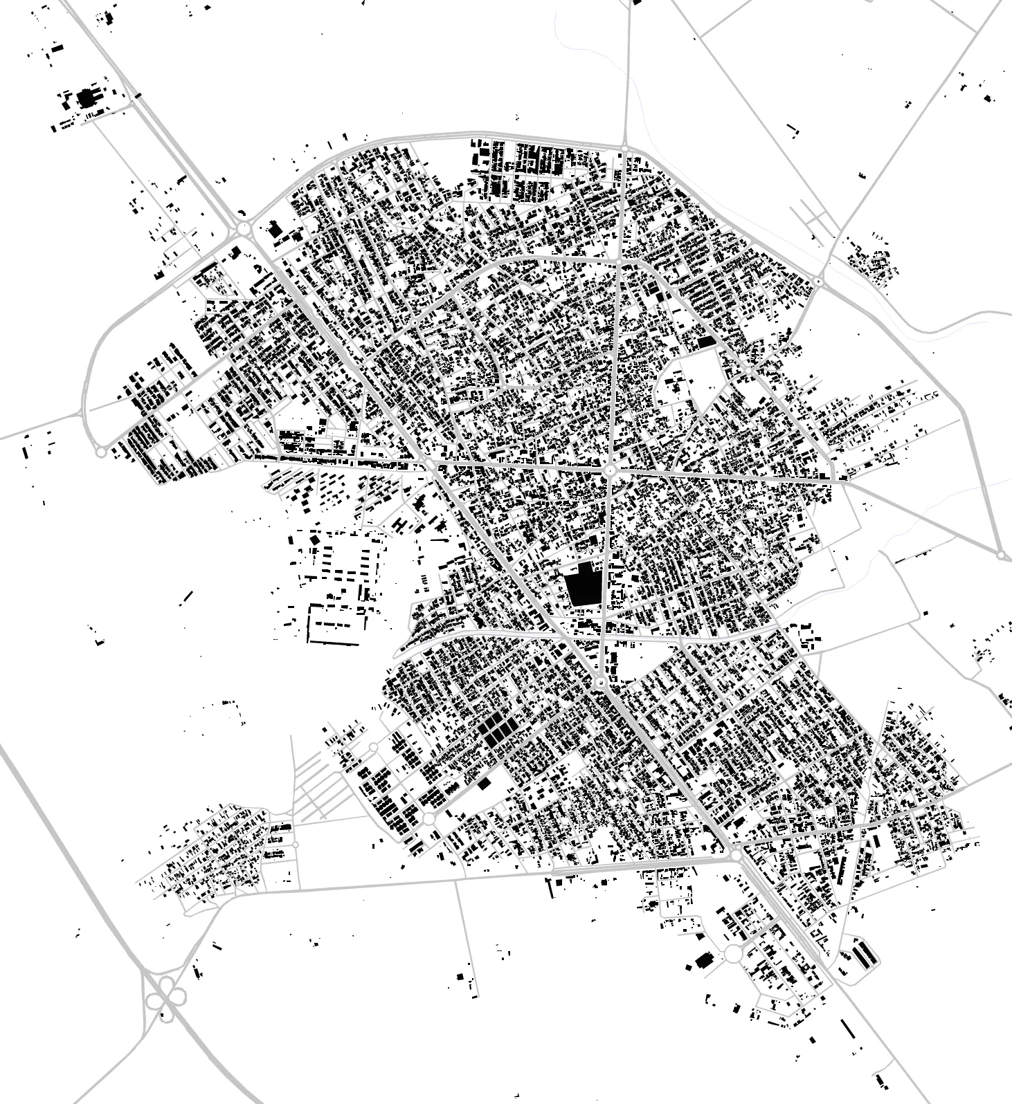 Torbat-e Jam figure ground plan