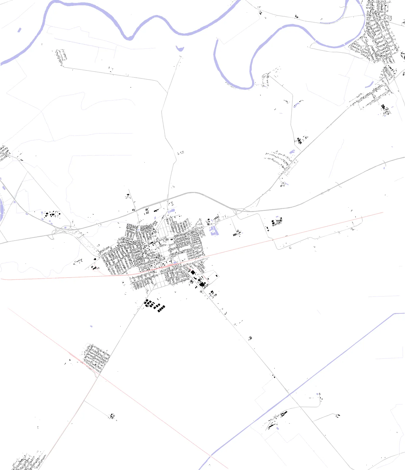 Törökszentmiklós figure ground plan