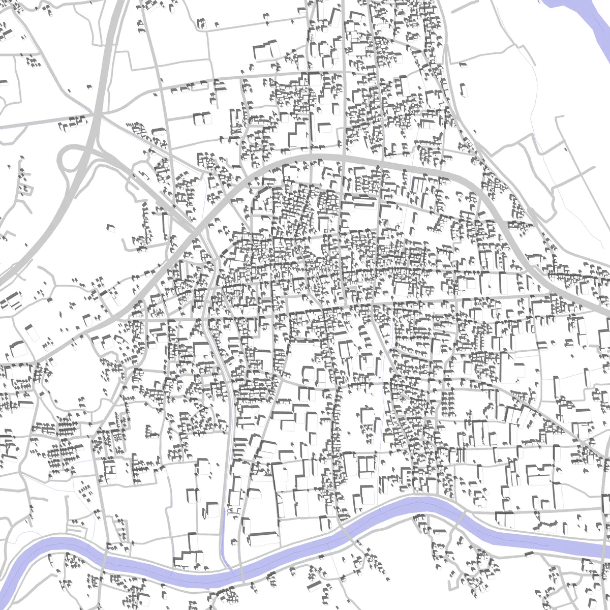 土佐 敷地図 (2.5 km)